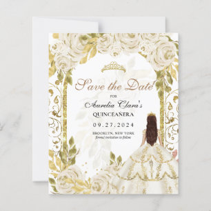 BUDGET White Floral Princesa Dourada Arca Quincean