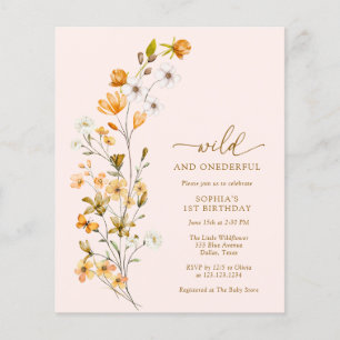 BUDGET Wild e OneMaravilhoso Convite para primeiro