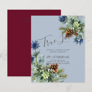 BUDGET Winter Blue Thistle Eucalyptus Weding