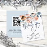 BUDGET Winter Florals We Do QR Code Wedding Invite<br><div class="desc">A value for money BUDGET alternative on a smaller size 4.5 x 5.6” semi-gloss 110lbs weight, which is of similar thickness to a postcard (however is not suitable to use as a postcard.). PLEASE NOTE there is ONE per sheet. BUDGET Winter Florals QR Code Wedding Invite. A set handwritten style...</div>