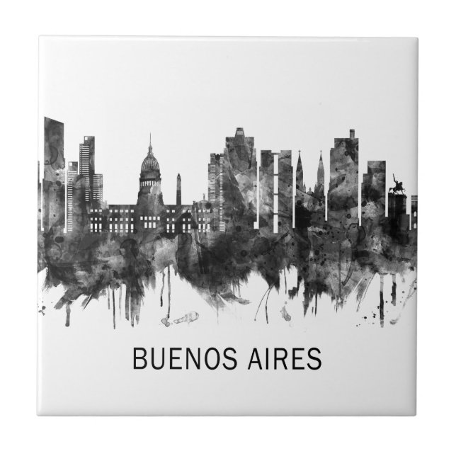 Buenos Aires Argentina Skyline BW (Frente)