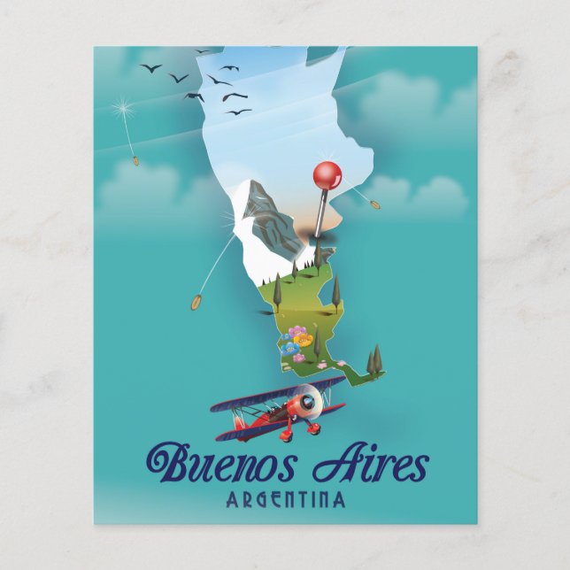 Buenos Aires, poster de viagens da Argentina (Frente)