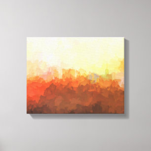 BÚFALO, SKYLINE de NEW YORK nas canvas das nuvens