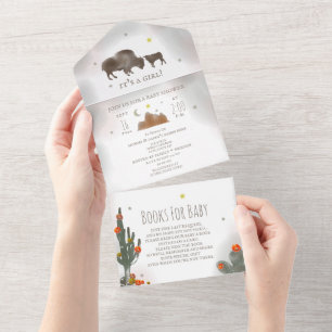 Buffalo Bison Cactus Book Request Girl Chá de fral