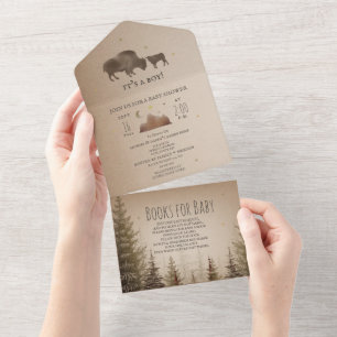 Buffalo Bison Evergreen Book Request Chá de frald