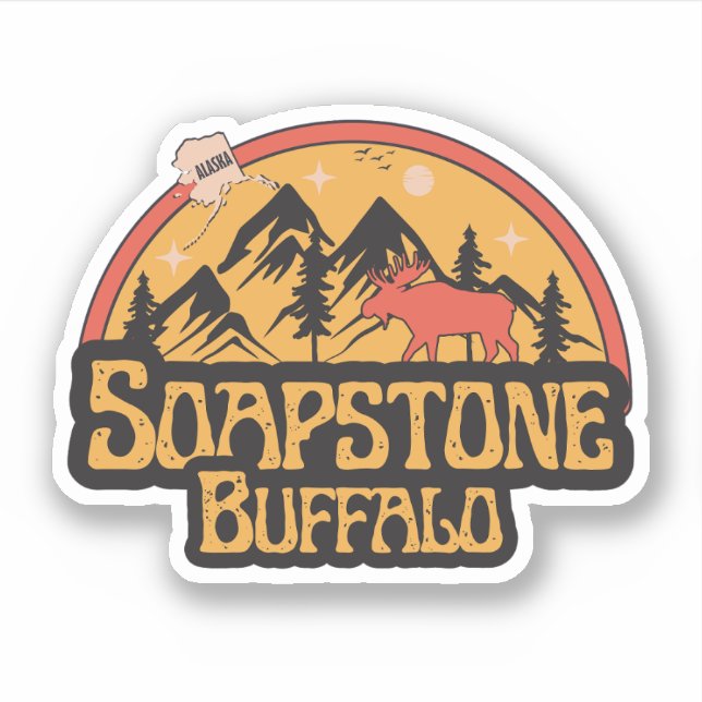Buffalo Soapstone, adesivo do Alasca (Frente)