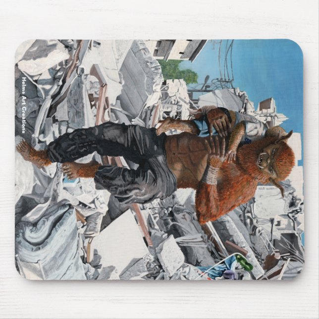 Bugbear Hero Child Rescue Fantasy Art Mousepad (Frente)