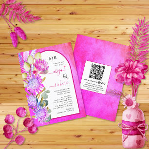 BUGGET Flores secas QR convite para casamento mage