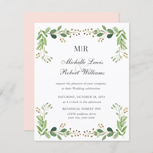 BUGGET Green Folhas de Verão Primavera (Frente/Verso)