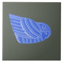 BUHO HELADO em azulejo AZUL/EBONY