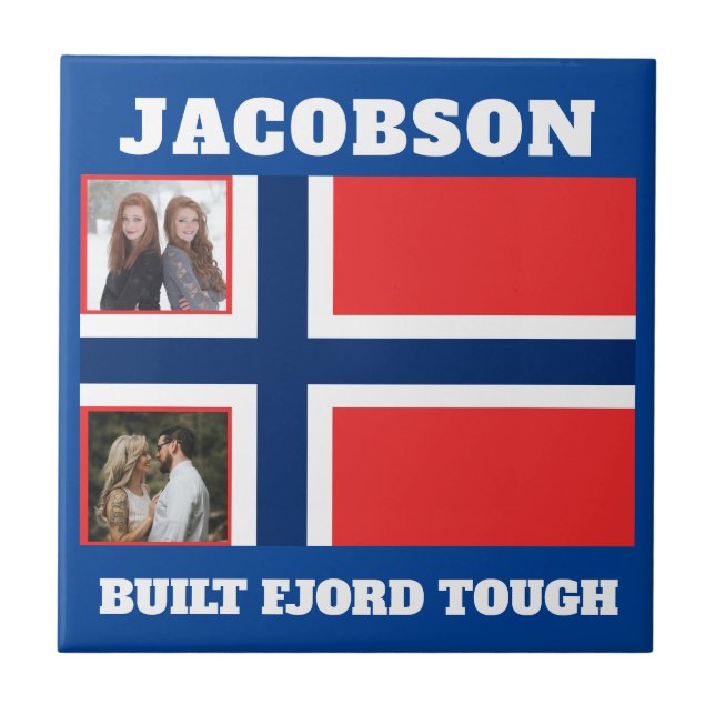 "Build Fjord Tough" e Bandeira norueguesa (Frente)