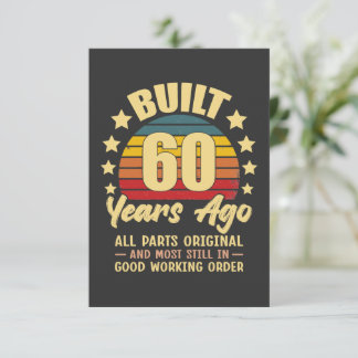 Built 60 Years Ago All Parts Original 60 Birthday