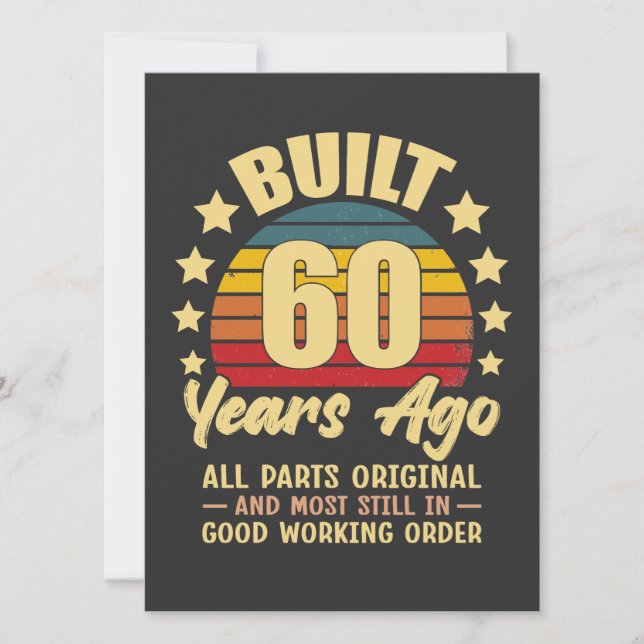 Built 60 Years Ago All Parts Original 60 Birthday (Frente)