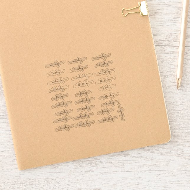 BuJo, adesivos para o dia pequeno - 4 semanas - tr (Notebook)