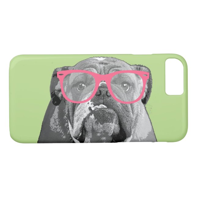 Buldogue com capa de telefone engraçada bonito dos (Verso (Horizontal))