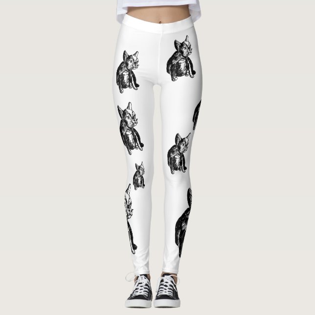 Buldogue Francês Buldogue Puppy Dog Leggings (Frente)