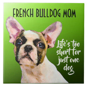 Buldogue francês Mãe Azulejo cerâmica