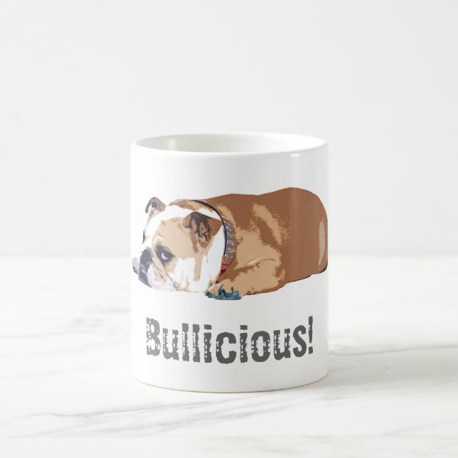 Buldogue inglês de "Bullicious" da caneca de (Centro)