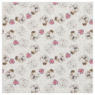 Buldogue & tecido ingleses de Union Jack pela