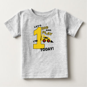Buldozer de construção de camisetas de primeiro