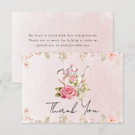 Bule de Chá Floral Chá de Noiva Agradecimento Fest