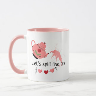 Bule de Chá Rosa Engraçado Caneca de Café Garota F