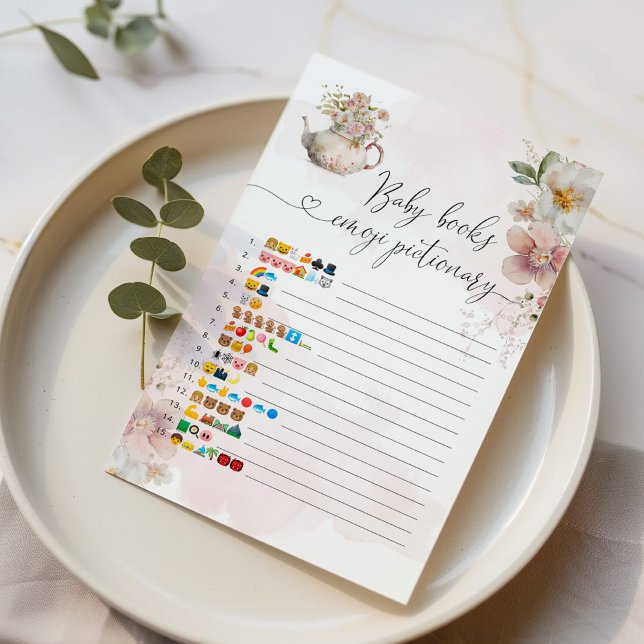 Bule de chá rosa para crianças livros emoji jogo p (Criador carregado)