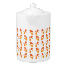 Bule de flores gêmeas - laranja
