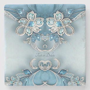 Bule Stone Floral Ornamentado Porta-copos
