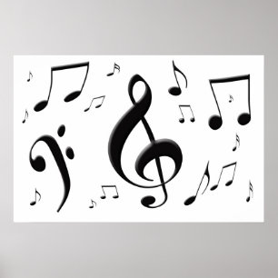 Búlgaro Music Notes Poster