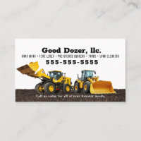 Bull Dozer Cartão de visita 