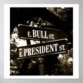 Bull & Presidente Street ~ Impressão / Poster Sina
