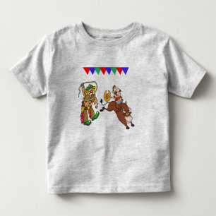 Bull Rider E Rodeio Palhaço De Cartoon Camisa