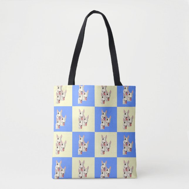 Bull Terrier Checkered Bolsa (Frente)