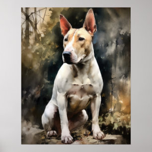Bull Terrier Dog Art Impressão Poster