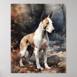 Bull Terrier Dog Art Impressão Poster