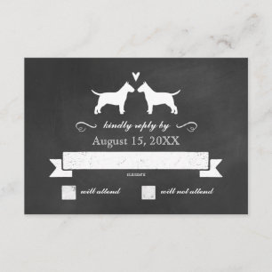 Bull Terrier Silhouettes Resposta de Casamento RSV