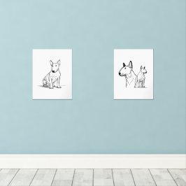 Bull terriers linearet de 2 posters