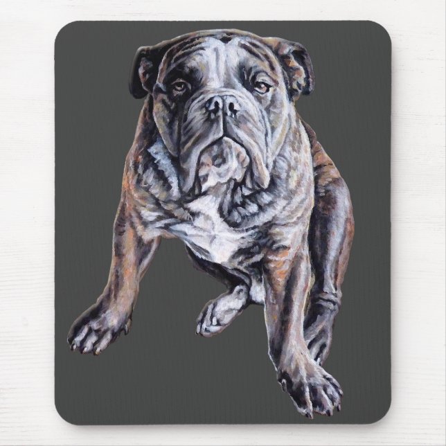 Bulldog Art Mousepad Inglês Bulldog Dons Personali (Frente)