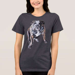 Bulldog Art T-shirts Inglês Bulldog Shirt