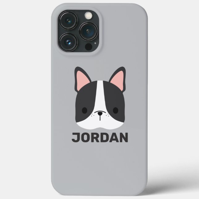 Bulldog Francês Bonito com Nome Personalizado (Verso)