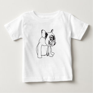 Bulldog Francês Cachorro Que Desenha Bela Camisa D