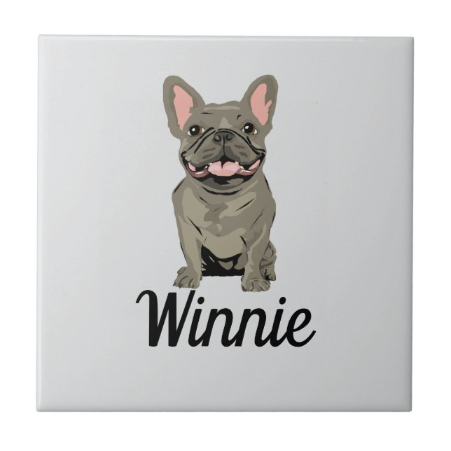Bulldog Francês Cinza (Frente)