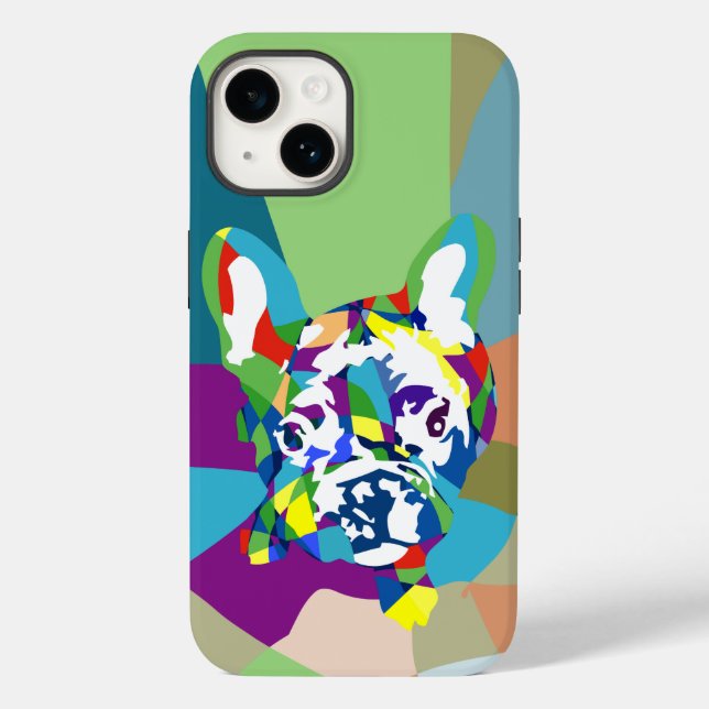 Bulldog Francês colorido e sofisticado (Verso)