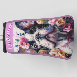 Bulldog Francês com Rosas Floral Personalizado