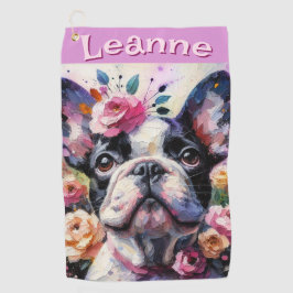 Bulldog Francês com Rosas Floral Personalizado