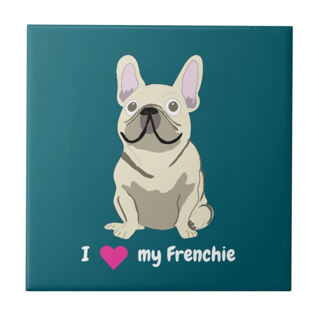 Bulldog Francês Creme, Eu Amo meu Cachorro (Frente)