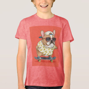 Bulldog francês em skate, por Natasha Us