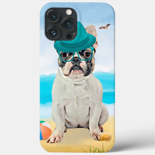 Bulldog francês na praia (Verso)