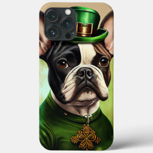 Bulldog Francês vestido para o Dia de São Patrício
